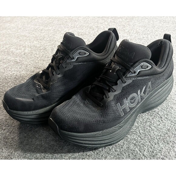 HOKA ONE ONE Men’s Size 11D Bondi 8 Running Shoes All Black Ultra Cushioned $165 main image 10